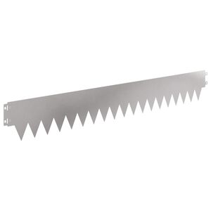vidaXL Margine pentru gazon 10 pcs 103 x 15 cm metal Argintiu