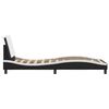 vidaXL Cadru de pat fără saltea Zadar negru și alb 90x190 cm piele artificială