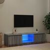 vidaXL Comodă TV cu lumini LED, gri sonoma, 140x40x36 cm