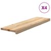 vidaXL Trepte scari 4 buc Stejar masiv netratat 90x25x2 cm