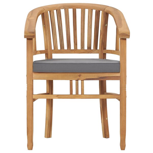 vidaXL Set de masă pentru grădină cu perne, 3 piese, lemn masiv de tec