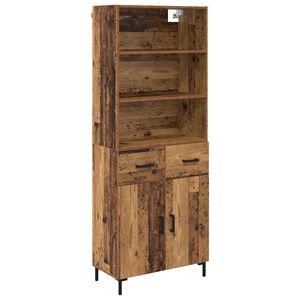vidaXL Bufet cu sertar Lemn vechi 69,5 x 34 x 180 cm Lemn compozit
