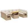 vidaXL Set canapele de grădină cu perne, 10 piese, bej, poliratan