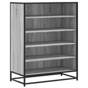 vidaXL Pantofar, sonoma gri, 75x38x97,5 cm, lemn prelucrat/metal