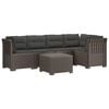 vidaXL Sofa de grădină cu 5 locuri cu perne aspect rattan PP