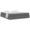 vidaXL Pat cu saltea și spațiu de depozitare Gri &icirc;nchis 160 x 200 cm