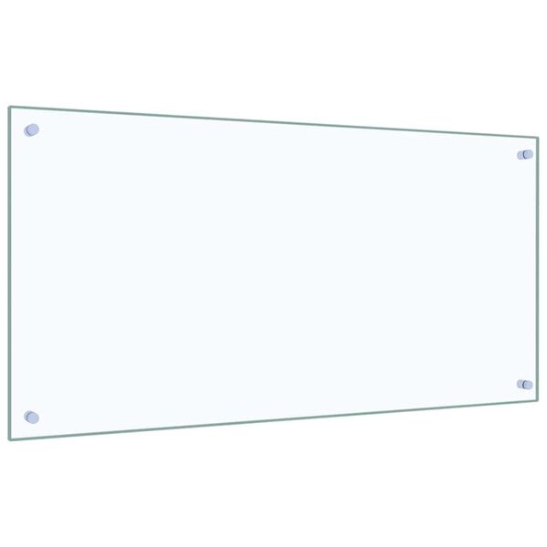 vidaXL Spate de bucătărie 2 pcs Transparent 100 x 50 cm