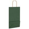 vidaXL Pungi de h&acirc;rtie 50 buc cu m&acirc;nere verde 21x11x36 cm
