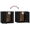 vidaXL Dulapuri TV montate pe perete, 2 buc., negru, 40x34,5x40 cm