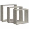 vidaXL Rafturi de perete cub, 3 buc., gri beton