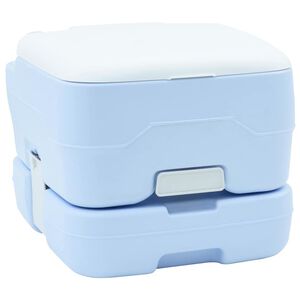 vidaXL Toaletă de camping Albastru deschis și alb 41,5 x 36,5 x 30 cm