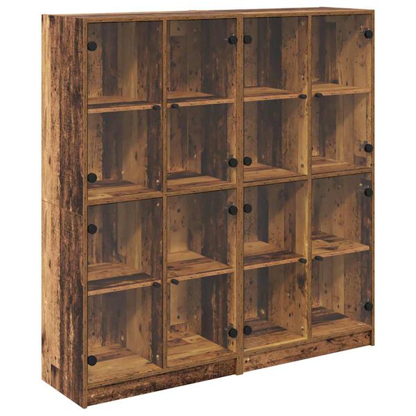 vidaXL Bufet 2 pcs Lemn Vechi 68 x 37 x 142 cm Lemn compozit