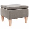 vidaXL Scaun cu picioare din lemn, gri taupe, material textil