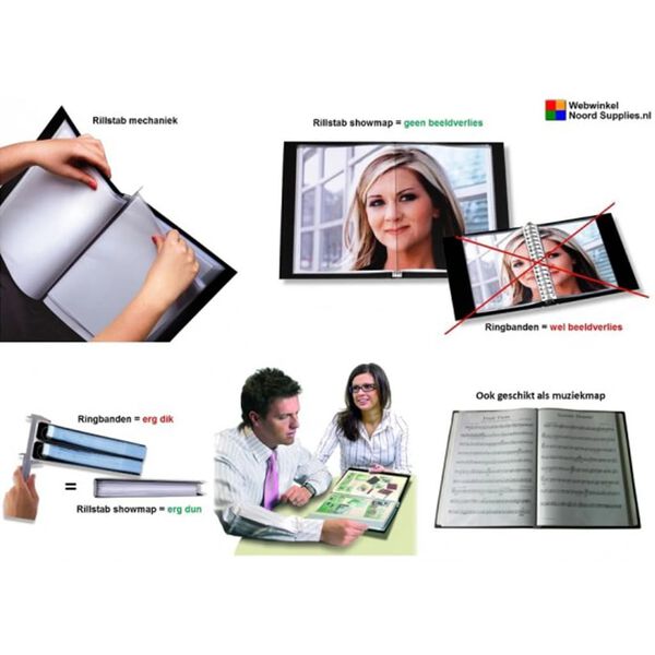 rillstab Album de prezentare A3, 24 folii, negru