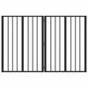 vidaXL Poartă pentru c&acirc;ini 2 pcs Negru 60 x 80 cm Oțel Galvanizat