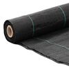 vidaXL Membrană antiburuieni, negru, 2x10 m, PP