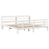 vidaXL Cadru de pat cu tăblie fără saltea, alb, 180x200 cm