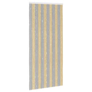 vidaXL Perdea pentru insecte din chenille Gri și Bej 100 x 220 cm