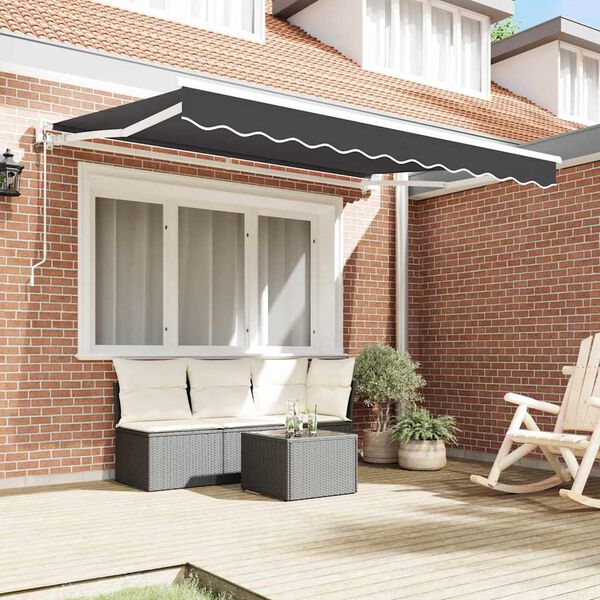 vidaXL Cortina Retractabilă Antracit 250 x 200 cm Aluminiu și țesătură