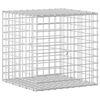 vidaXL Gabion cu s&acirc;rmă de 3,5 mm și plasă de 5x5 cm 50x50x50 cm