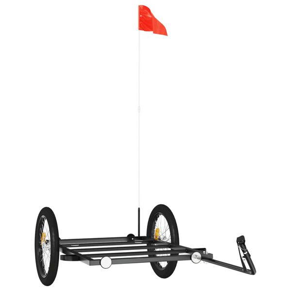 vidaXL Remorcă de marfă, negru, 135x68x37 cm, fier