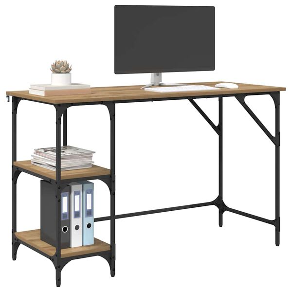 vidaXL Birou Stejar Artizanal 120 x 50 x 75 cm Lemn compozit