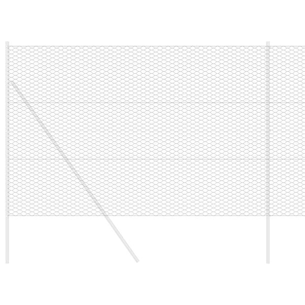 vidaXL Gard hexagonal Gri 1.6 x 10 m Oțel