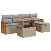 vidaXL Set canapele de grădină cu perne, 6 piese, bej, poliratan