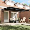vidaXL Cortina Retractabilă Negru 400 &times; 300 cm Aluminiu și țesătură