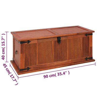 vidaXL Cufăr de depozitare, 90x45x40 cm, lemn masiv de acacia