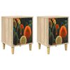 vidaXL Dulap de noapte ZAANDAM 2 buc. Stejar Sonoma 36 x 33 x 50 cm