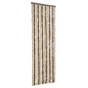 vidaXL Perdea pentru insecte, maro &icirc;nchis și bej, 56x185 cm, chenille