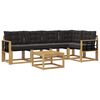 vidaXL Set de canapele de exterior 6 buc. Alb și negru