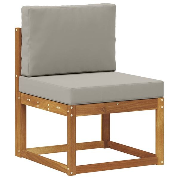 vidaXL Set de canapele de exterior 9 pcs Gri natural și deschis