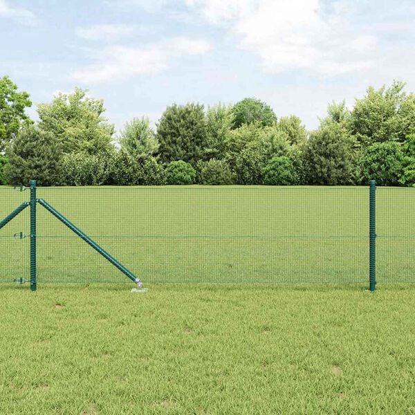 vidaXL St&acirc;lp de gard. Verde 10 x 0,6 m (rulou de plasă de 12 x 12 mm)