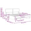 vidaXL Cadru de pat cu sertar Gri din beton 180 x 200 cm Lemn compozit