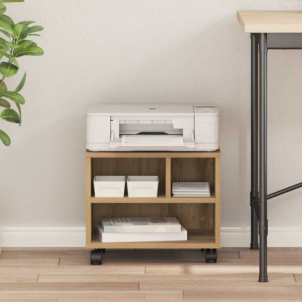 vidaXL Suport pentru imprimantă stejar artizanal 41 x 32 x 33.5 cm