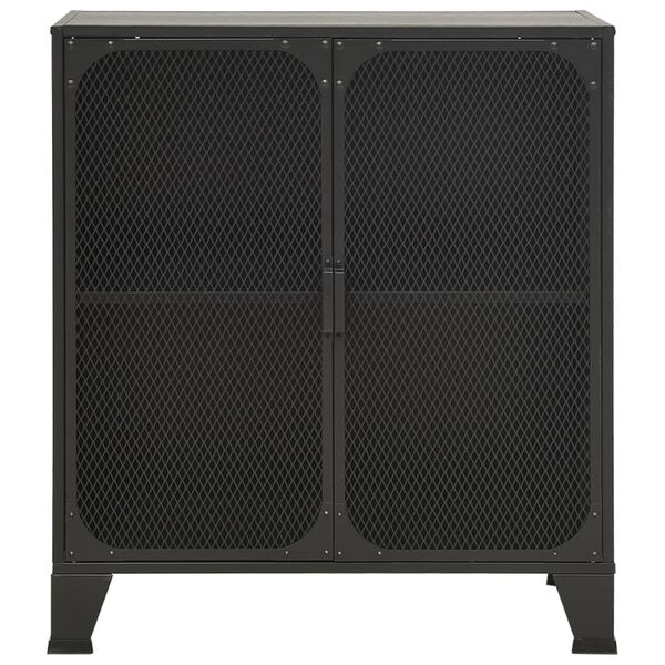 vidaXL Dulapuri de depozitare, 2 buc., gri, 72x36x82 cm, metal/MDF