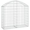vidaXL Coș gabion arcuit, 100x30x80/100 cm, fier galvanizat