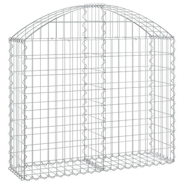 vidaXL Coș gabion arcuit, 100x30x80/100 cm, fier galvanizat