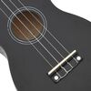 vidaXL Set ukulele soprano, cu husă, pentru copii, negru, 21"