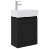 vidaXL Unitate de baie cu robinet Negru 45,5 x 22,5 x 84 cm