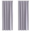 vidaXL Perdele Opaque cu Inel 2 buc. Gri Metalic 225 x 140 cm