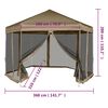 vidaXL Foișor pop-up hexagonal pereți laterali 3,6x3,1 m taupe 220g/m²