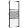 vidaXL Ușă de sticlă 93 x 3,5 x 201,5 cm Aluminiu Negru