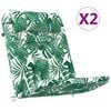 vidaXL Perne pentru scaune 2 pcs Material Oxford Model cu frunze
