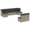 vidaXL Set canapele de grădină cu perne, 9 piese gri deschis poliratan