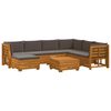 vidaXL 8 buc. Set de canapele de exterior Lemn Solid de Acacia Maro