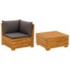 vidaXL 2 Bucată Set de lounge pentru grădină Lemn Solid de Acacia Maro