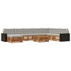 vidaXL Set de canapele de exterior 9 buc. Natural și gri deschis
